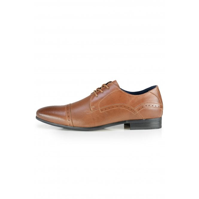 Front  Rambla Embossed Leather Derby Lace Shoe