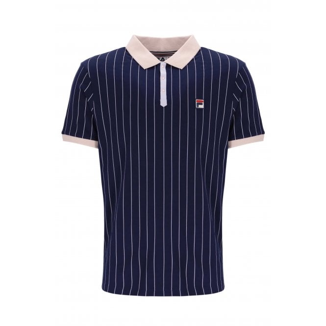 Fila  Vintage BB1 LM1839AT Classic Striped Polo T-Shirt