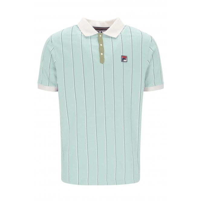 Fila  Vintage Brett MH036 Classic Double Stripe BB1 Inspired Polo T-Shirt