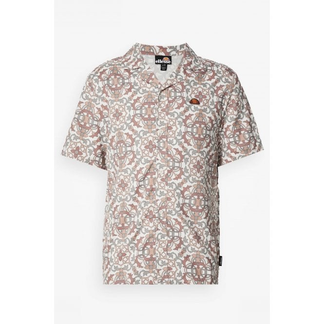 Ellesse  Melos 0522 Lapel Collar All Over Print Design Half Sleeve Shirt