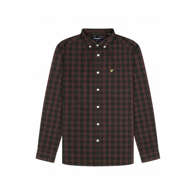 Lyle & Scott  | LW1309V Poplin Long Sleeve Check Cotton Shirt