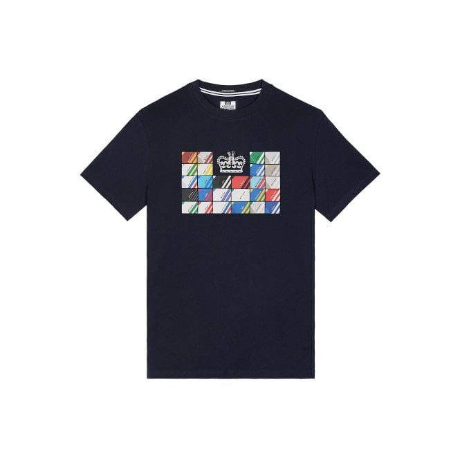 Weekend Offender  2409 Alpha A to Z Iconic Footwear Graphic Print Half Sleeve T-Shirt - Navy