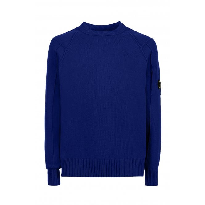 C. P. Company C.P. Company | 11CMKN087A 005504A Lambswool Lens Arm Crew Knit Jumper