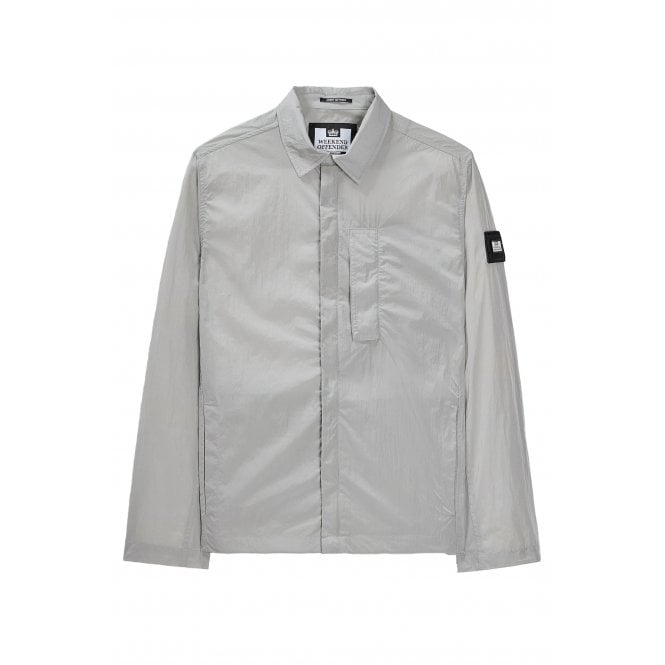 Weekend Offender  2405 Porter Lightweight Collar Overshirt Jacket - Rhino Mid-Grey