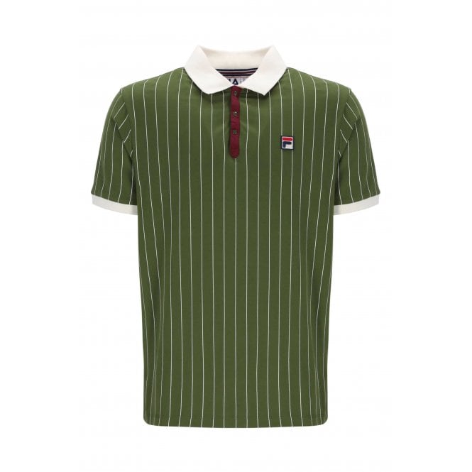 Fila  Vintage BB1 LM1839AT Classic Striped Polo T-Shirt