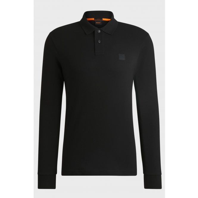 Hugo Boss  7704 Passerby Cotton Pique Long Sleeve Polo Top