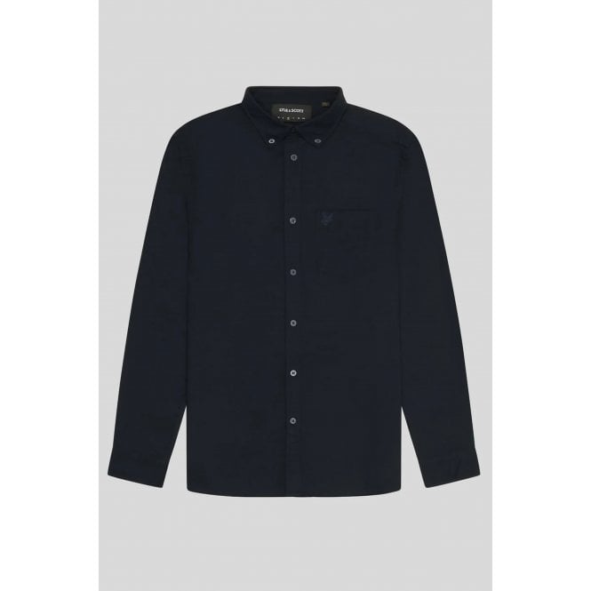 Lyle & Scott  | LW2112TON Tonal Eagle Oxford Plain Long Sleeve Cotton Shirt