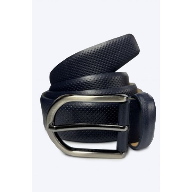 CB Tailor Made CB Dotti Contrast Dot Textured Design Leather Belt
