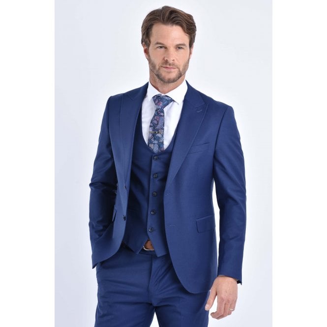 CB Tailor Made CB Milan Tailored Slim Fit Wool Single-Breasted Plain 3 Piece Suit