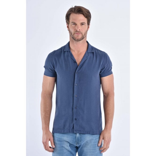CB Tailor Made CB 068 Smooth Fine Cotton Slim Fit Open Collar Short Sleeve Shirt