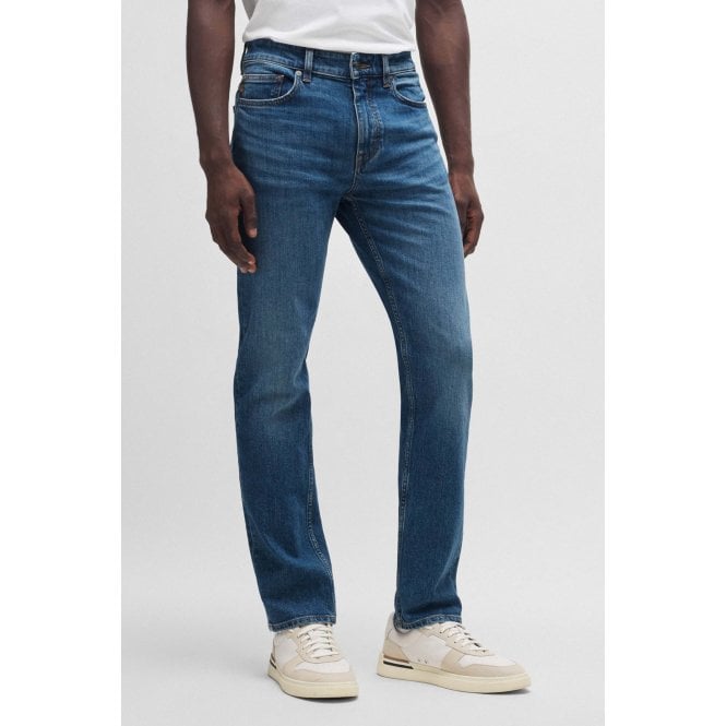 Hugo Boss Boss 50532496 Delaware Bo Worker Slim Fit Comfort Stretch Denim Jean - Blue Wash