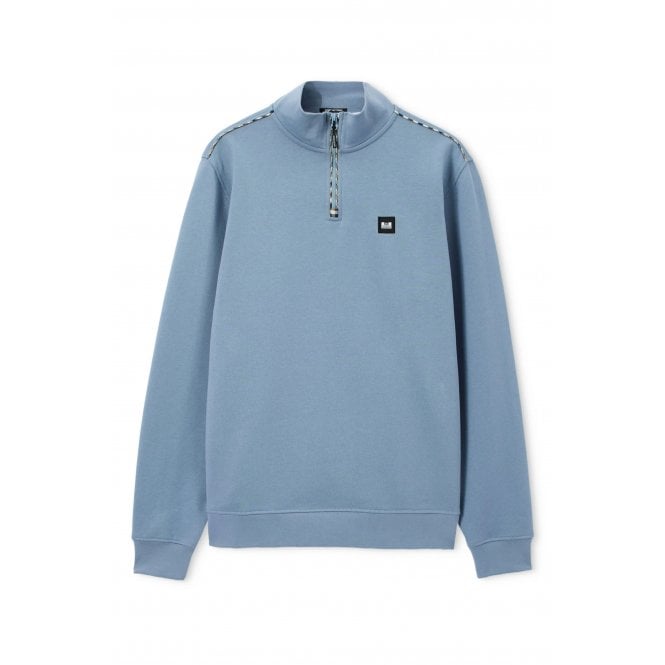 Weekend Offender  SW3A17 Matisa Quarter Zip Mid-House Piping Detail High Neck Sweat Top