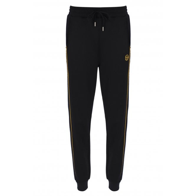Sergio Tacchini  | New Catania 1236-160 Retro Contrast Piping Jogger - Black/Yellow