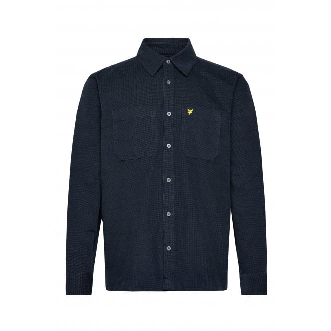 Lyle & Scott  | LW2315V Soft Corduroy Long Sleeve Cotton Shirt - Navy