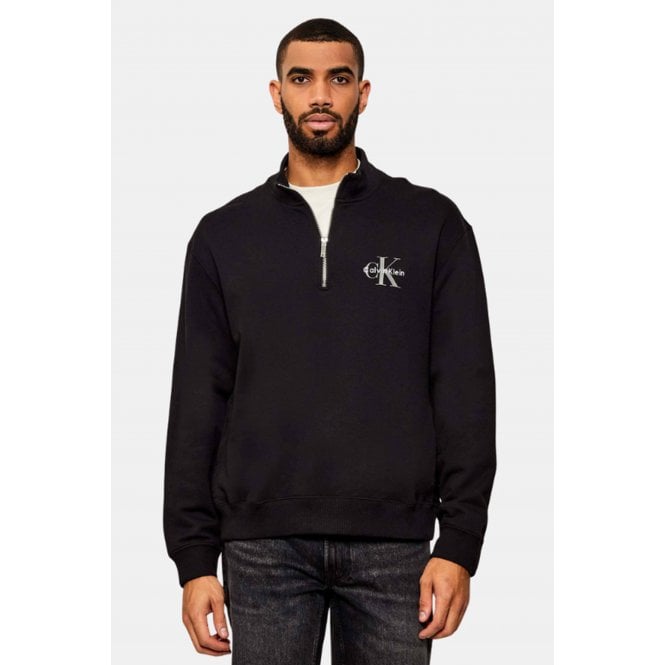 Calvin Klein  Jeans | LV04RD244G Brand Logo 1/4 Quarter-Zip Sweat Top 