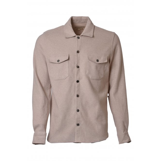 Liwali  | 1002 Premium Soft Fabric Snap Button Overshirt - Sand