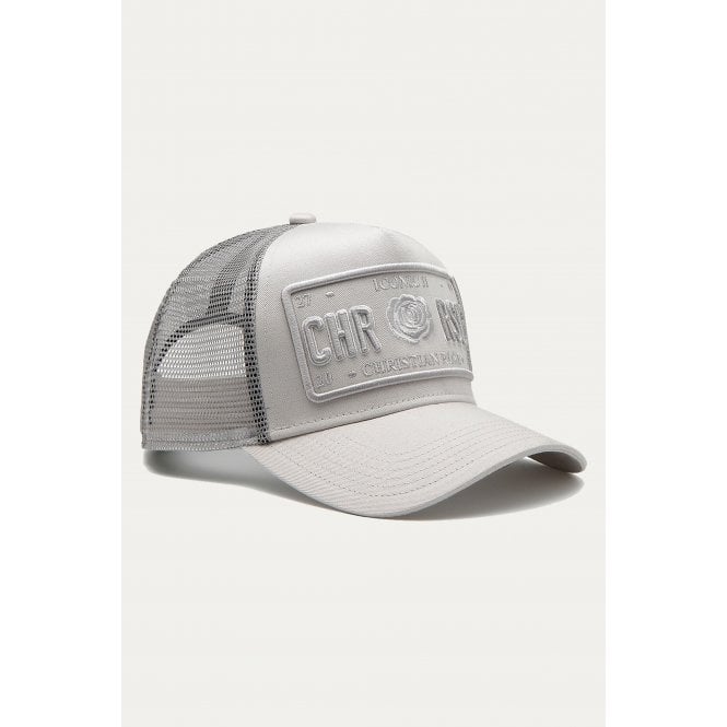 Christian Rose  | CR004 Iconic II Trucker Mesh Baseball Cap - Ice Grey