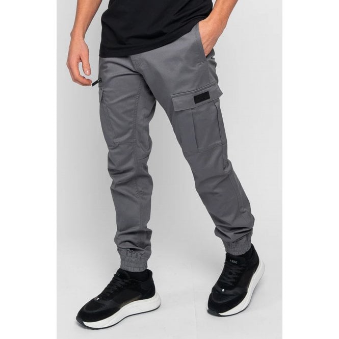 Valere Milano  | Nuovo VM-132 Stretch Dobby Cuffed Cargo Pants Jogger - Charcoal