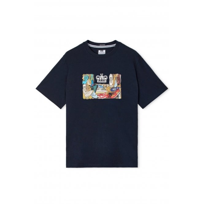 Weekend Offender  PT1B06 Darblay Pile-Up of Classic Trainers Graphic Print T-Shirt