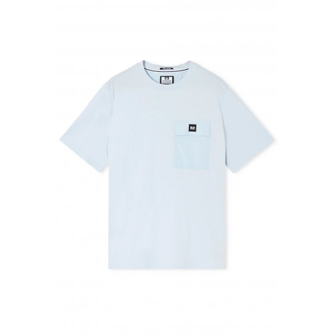 Weekend Offender  TS1B17 Stiniva Contrast Parachute Nylon Pocket T-Shirt - Sky Blue