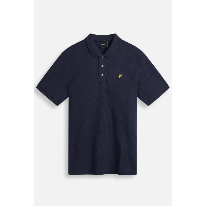 Lyle & Scott  | SP2400V Jacquard Popcorn Texture Relaxed Fit Polo T-Shirt
