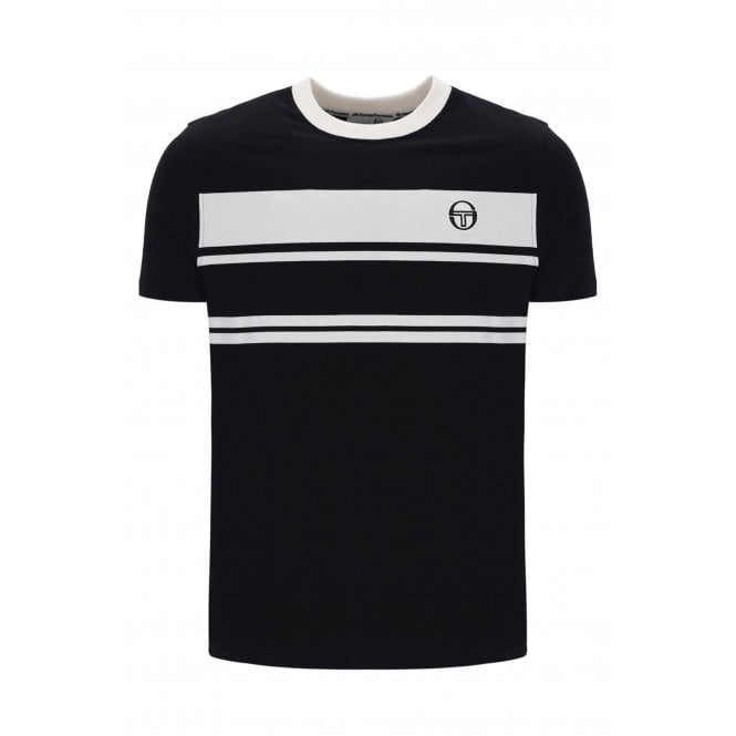 Sergio Tacchini  | Dallarindo 2213 Retro Contrast Stripe Ringer Half Sleeve T-Shirt