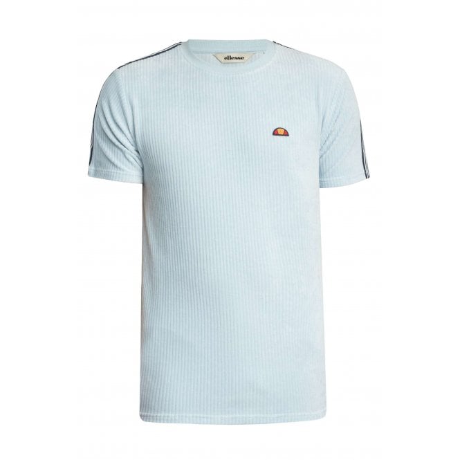 Ellesse  Madori 8179 Ribbed Velour Corduroy-Style Tape Half-Sleeve T-Shirt