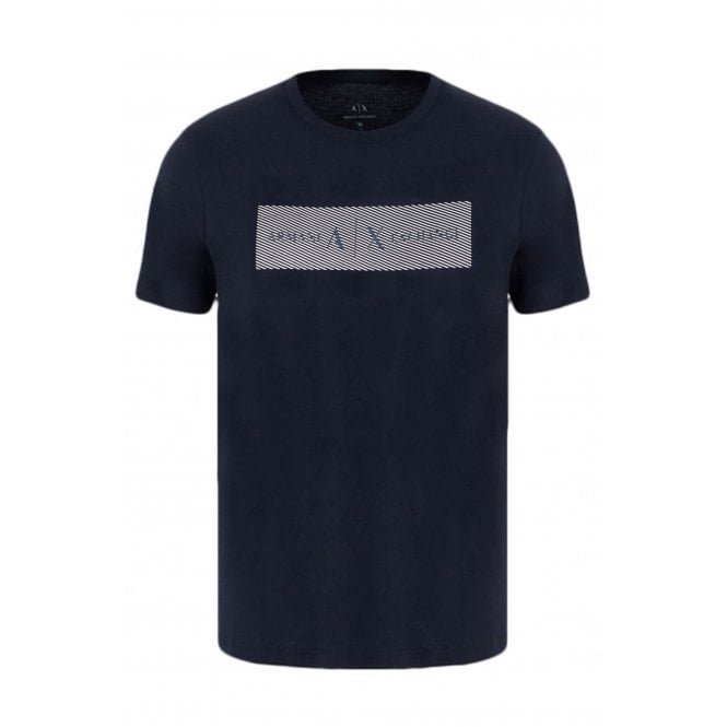 Armani Exchange  | AX XM002472 AF10356 Minimalist Stripe Logo Design Half Sleeve T-Shirt
