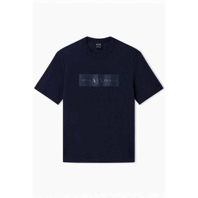 Armani Exchange  | AX XM002470 AF21869 Textured Minimalist Stripe Logo Design Oversize T-Shirt