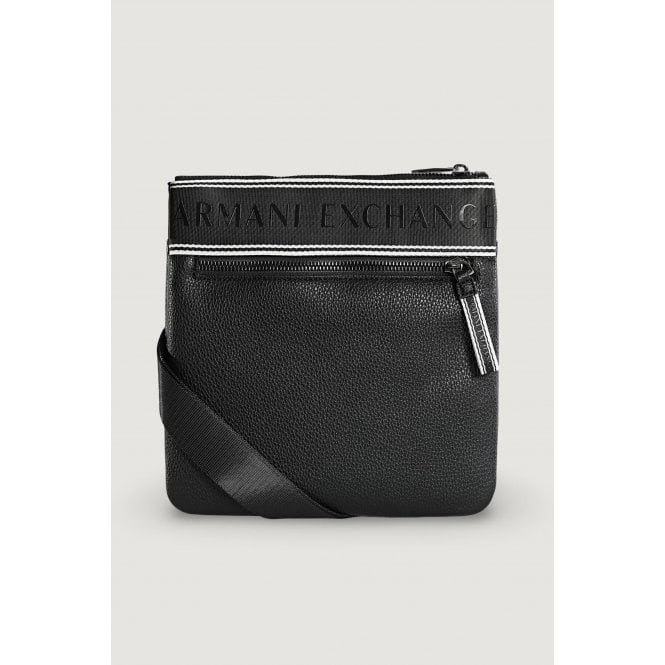 Armani Exchange  | AX XM002610 AF22662 Tape Design Cross Body Messenger Bag - Black