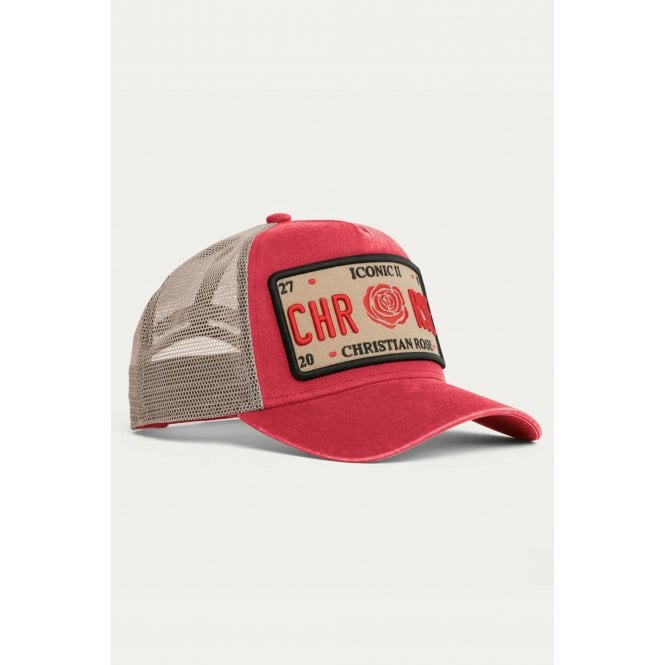 Christian Rose  | CR053 Washed Iconic II Plate Trucker Mesh Baseball Cap