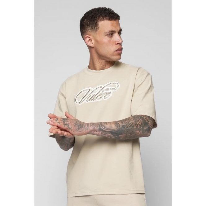 Valere Milano  | Baratz VM-334 Twill Signature Raised Embroidery Logo Half Sleeve T-Shirt