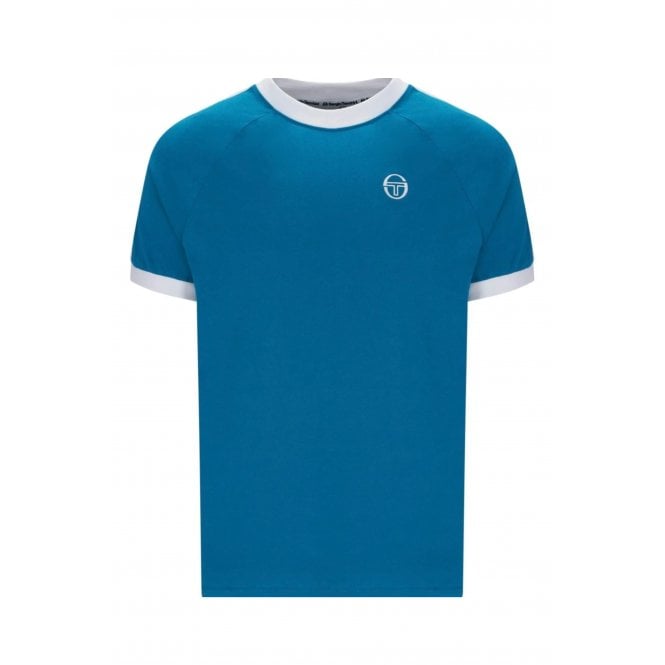Sergio Tacchini  | Pino 2254-267 Taped Ringer Half Sleeve T-Shirt - Mykonos Blue