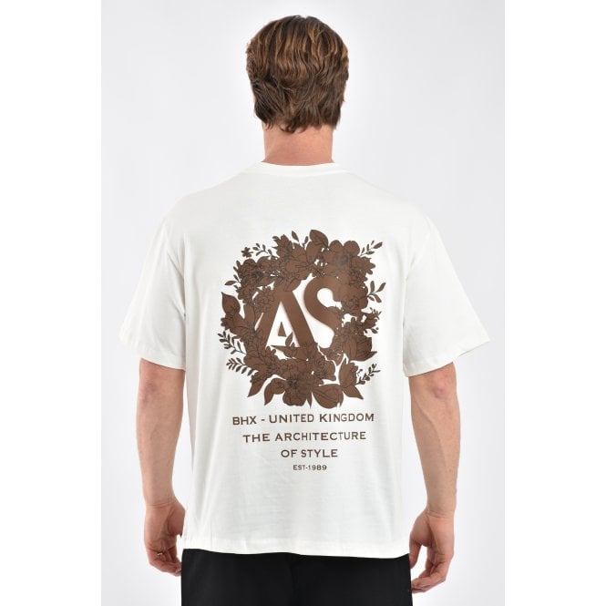 ARQ Studios  | Pixel Enlarge Floral AS Graphic Print Relaxed Fit Half Sleeve T-Shirt