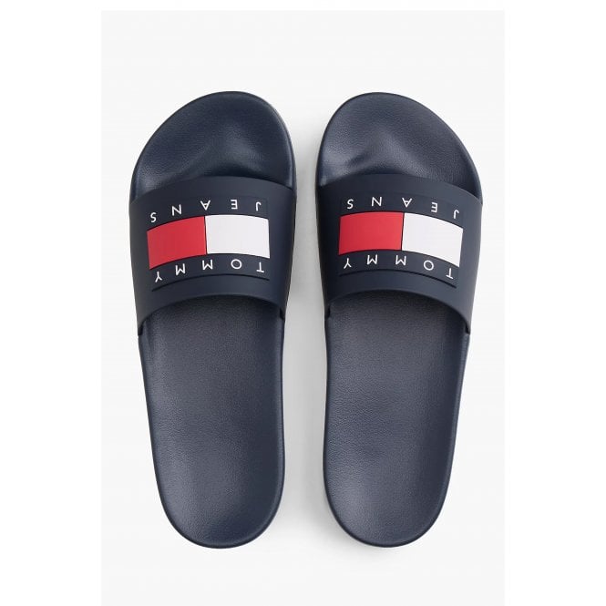 Tommy Jeans  | EM01191 Pool Essential Flag Tab Logo Flip Flop Sandal Sliders
