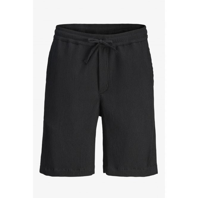 Jack Jones  Jaiden Harrison 8550 Lightweight Fine Stripe Ribbed Short - Black