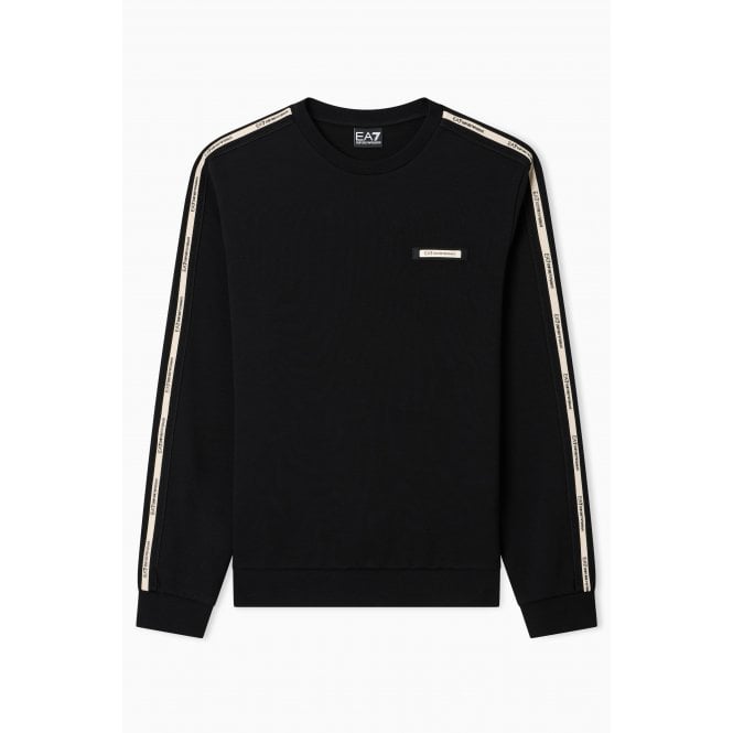 EA7 Emporio Armani EA7 | Emporio Armani 7M001478 AF12660 Contrast Logo Mesh Tape Detail Sweat Top