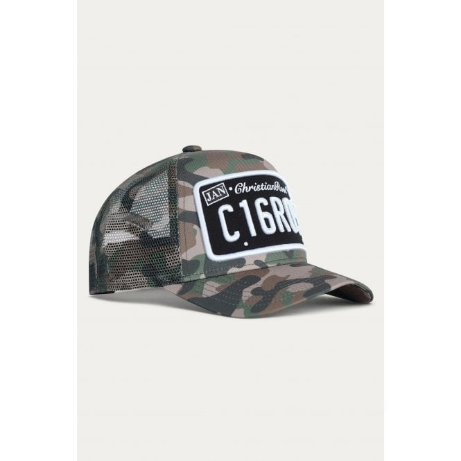 Christian Rose  | CR001 Camo Private Plate Trucker Camoflauge Mesh Baseball Cap