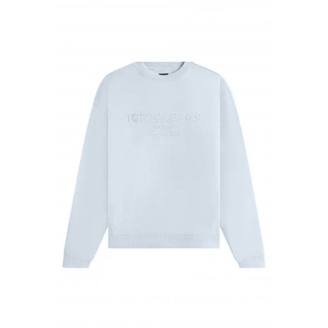 Tommy Jeans  | DM22714 Subtle Logo Crew Sweat Top - Sky