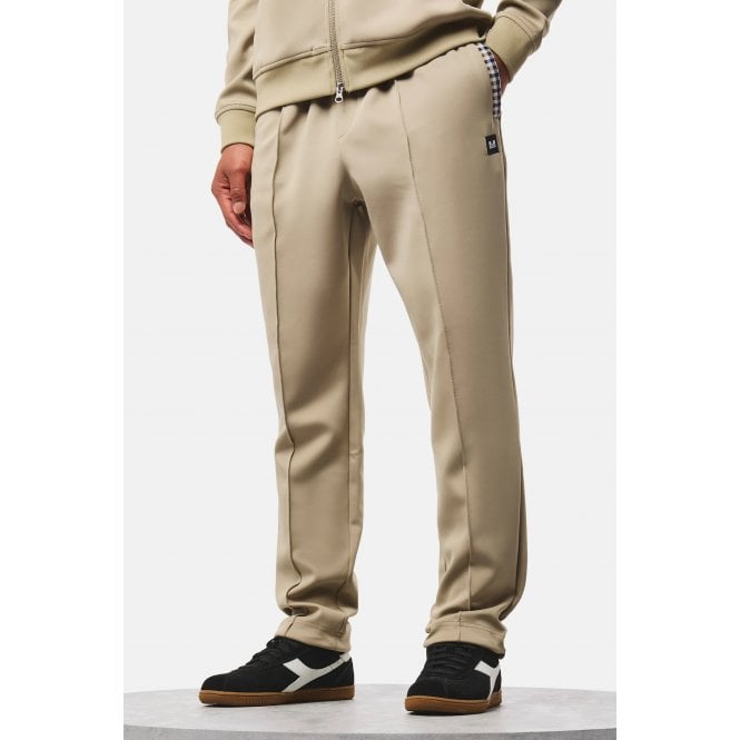 Weekend Offender  TB1B03 Plaka Mid-House Check Jacquard Pant Jogger - Rock Beige