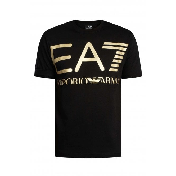 EA7 Emporio Armani EA7 | Emporio Armani AF17788 2200 Contrast Enlarge Logo Print Half Sleeve T-Shirt 