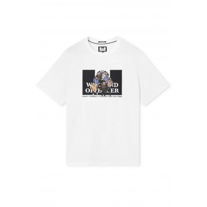 Weekend Offender  PT3B04 Aka 70s Classic Ska Scene Graphic Print Half Sleeve T-Shirt - White