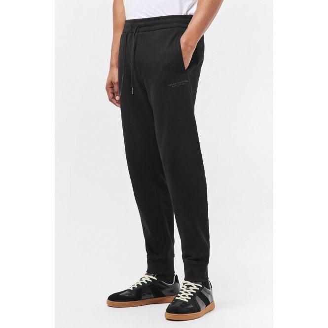 Armani Exchange  | AX XM001299 AF209349 Injection Mould Logo Design Cotton Jogger - Black