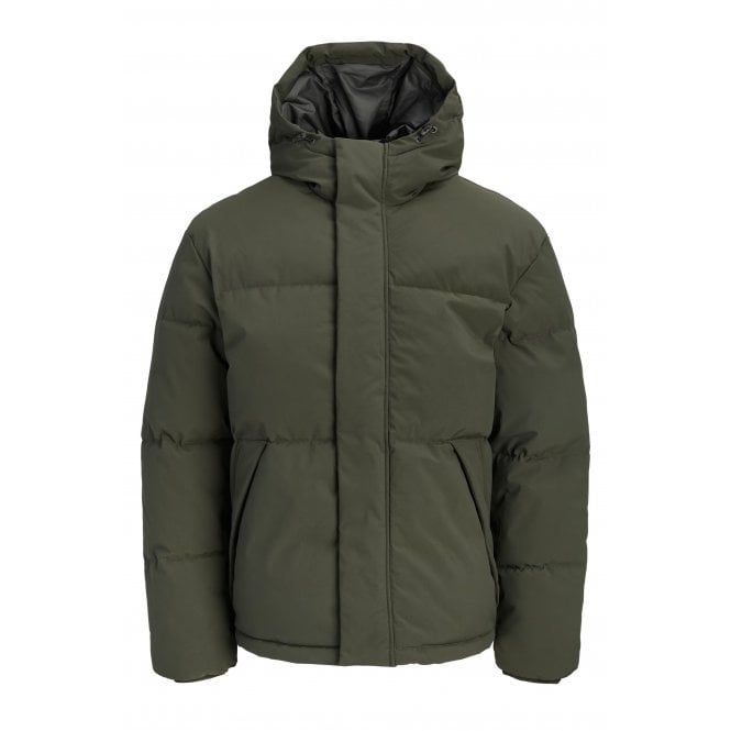 Jack Jones  Esoho 8862 Quilted Hood Puffer Jacket - Rosin Green