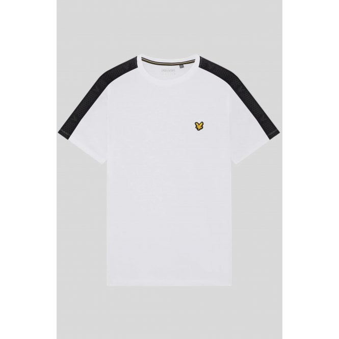 Lyle & Scott  | TS2586SP Reflect Padel Tape Rubberised Logo Half Sleeve T-Shirt - White