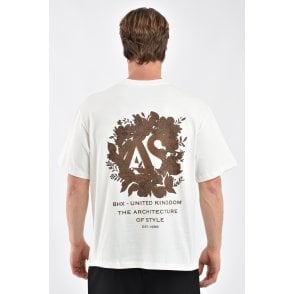 ARQ Studios | Pixel Enlarge Floral AS Graphic Print Relaxed Fit Half Sleeve T-Shirt
