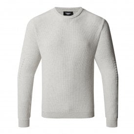 Police Lapis 9561 Ribbed Crew Knitwear Biker Detail Cotton Jumper