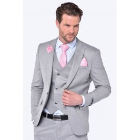CB City Tailored Slim Fit Blazer - Grey Marl