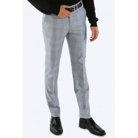 Paul Andrew | Mark Contrast Checkered Regular Fit Trouser