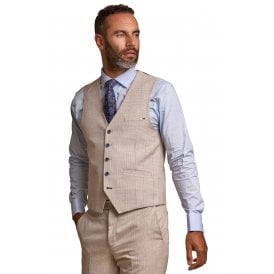 Cavani | Caridi Small Contrast Check Slim Fit Waistcoat